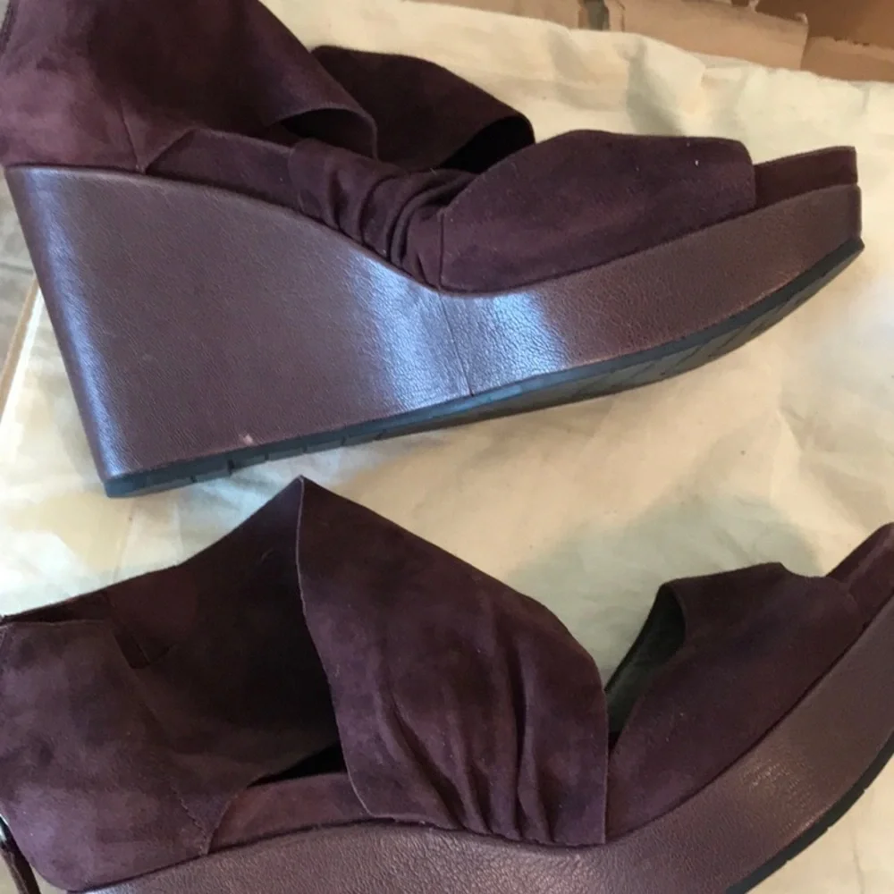 Eileen Fisher Bella BURGUNDY Platforms Burgundy Genuine Leather MONOCHROMATIC